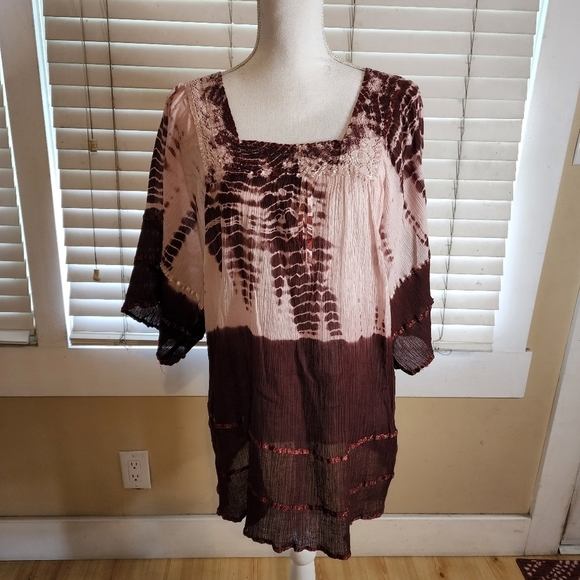 Advance Apparel Women's Bohemian Inspired Tunic NWOT - Picture 2 of 12